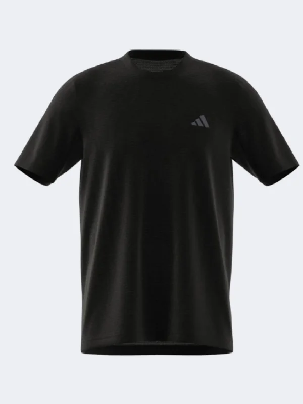 T-Shirt For Tennis-Adidas Adizero Graphic Men Running T-Shirt Black