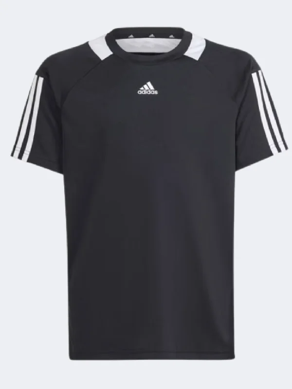 T-Shirt For Party Wear-Adidas Sere Kids Sportswear T-Shirt Black/White