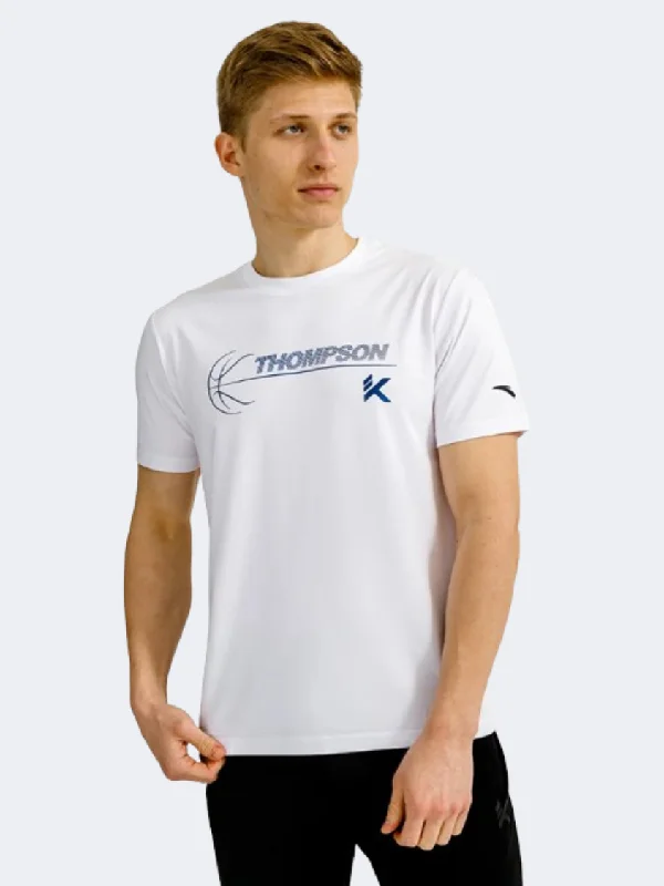 T-Shirt With Reflective Details-Anta Klay Thompson Splash Express Men Basketball T-Shirt White