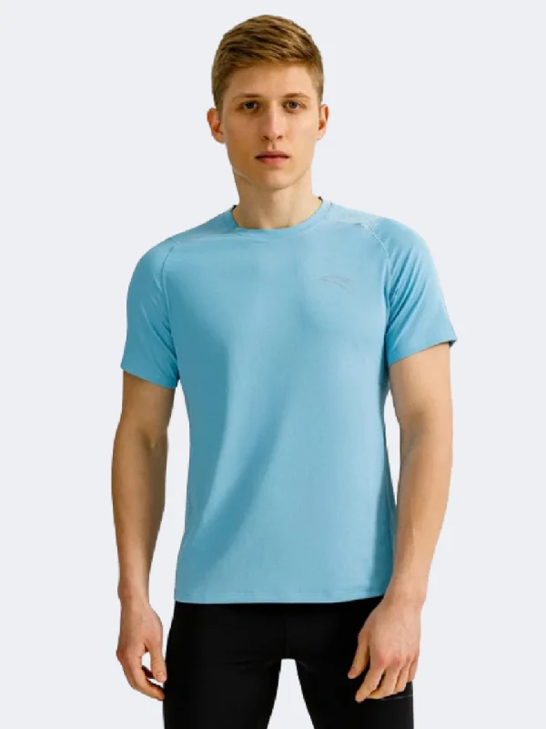 T-Shirt With Superhero Themes-Anta Men Running T-Shirt Light Blue