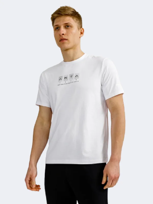 T-Shirt For Outdoor Adventures-Anta Men Training T-Shirt White