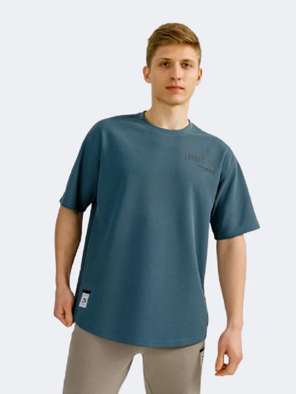 T-Shirt For Road Trips-Anta Unit A Men Training T-Shirt Grey Green