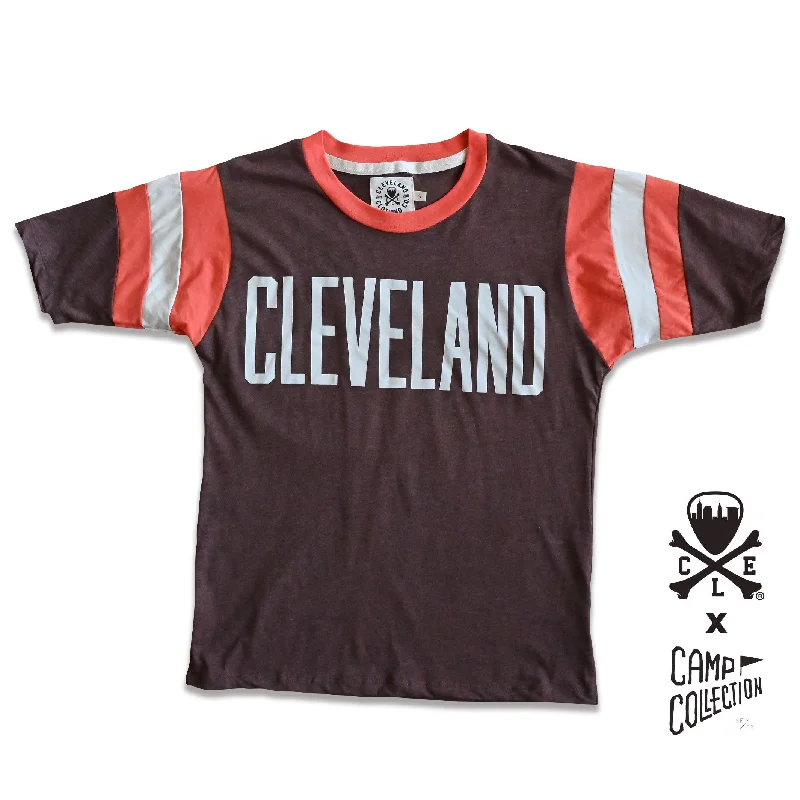 T-Shirt For Sleepwear-Limited Edition CLE x CAMP COLLECTION : CLEVELAND Vintage Block Letter - Unisex Crew T-Shirt