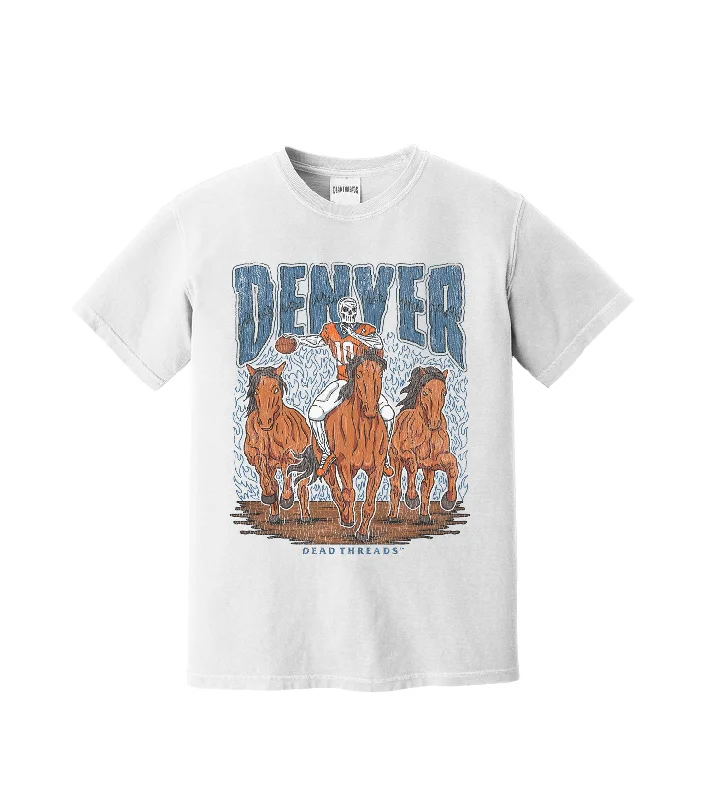 T-Shirt For School Uniforms-DENVER FOOTBALL