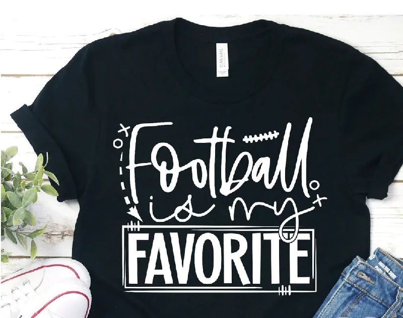 T-Shirt With Breathable Fabric-Football is My Favorite