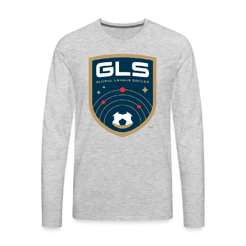 T-Shirt For Gym Workouts-Global League Soccer Men's Long Sleeve T-Shirt