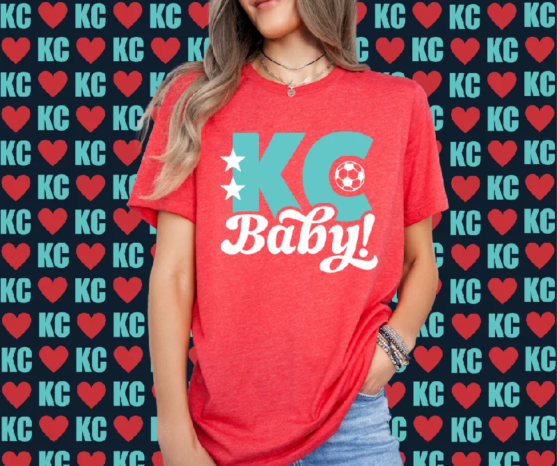 T-Shirt With Striped Pattern-KC Baby Red Tee