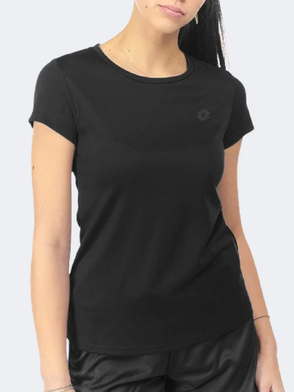 T-Shirt With Button Closure-Lotto Msp Women Running T-Shirt Black