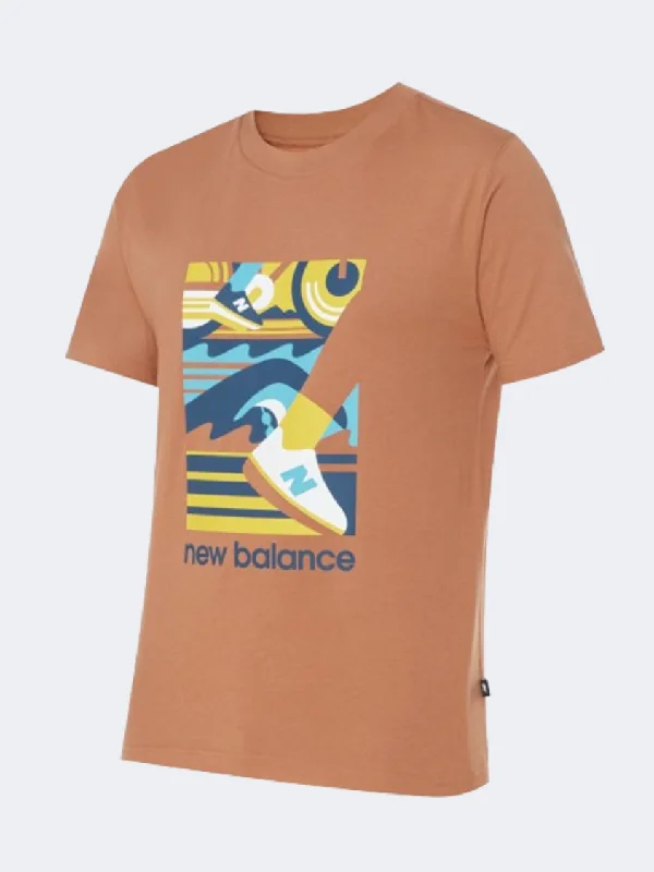 T-Shirt With Anime Designs-New Balance Triathlon Men Lifestyle T-Shirt Walnut