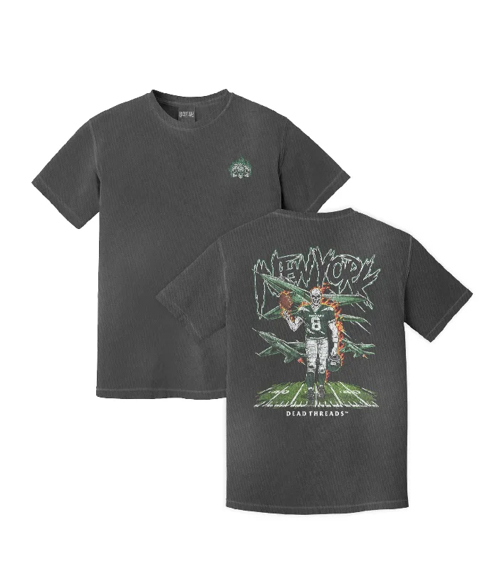 T-Shirt For Factory Workers-NEW YORK FOOTBALL GREEN - "3 SKULL" PREMIUM SHIRT