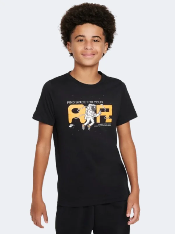 T-Shirt With Soft Cotton Feel-Nike Air 1 Unisex Lifestyle T-Shirt Black/Yellow