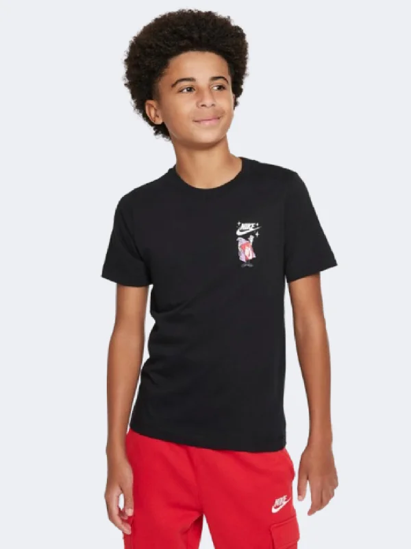 T-Shirt With Graphic Print-Nike Boxy 3 Lunar New Year Boys Lifestyle T-Shirt Black