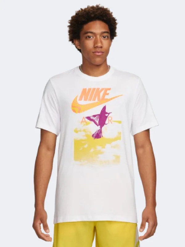 T-Shirt With Collared Design-Nike Brandriff In Air Men Lifestyle T-Shirt White/Multi