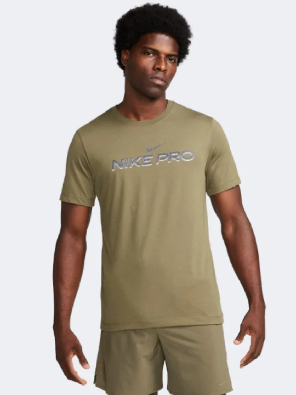 T-Shirt With Heavyweight Cotton-Nike Db Pro Men Training T-Shirt Medium Olive