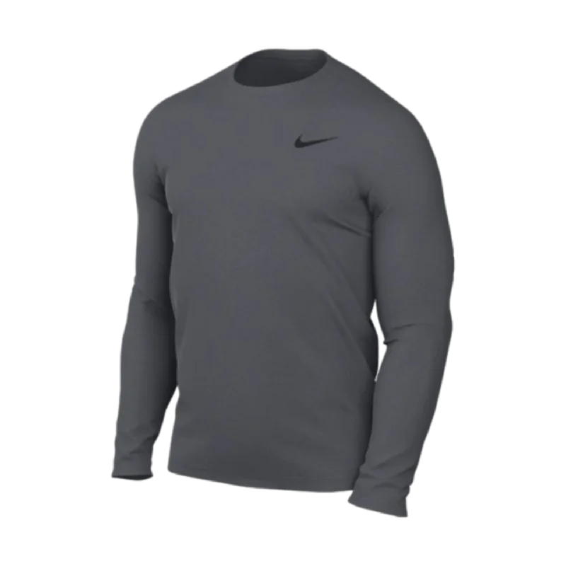 T-Shirt With Henley Neck-Nike Dri-FIT Long Sleeve Tee