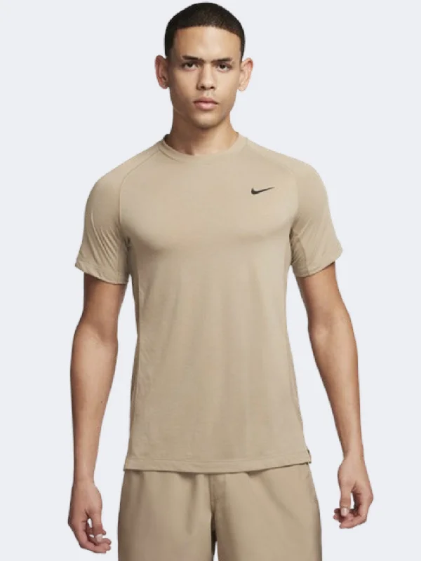 T-Shirt With Organic Cotton-Nike Flex Rep Men Training T-Shirt Khaki/Black