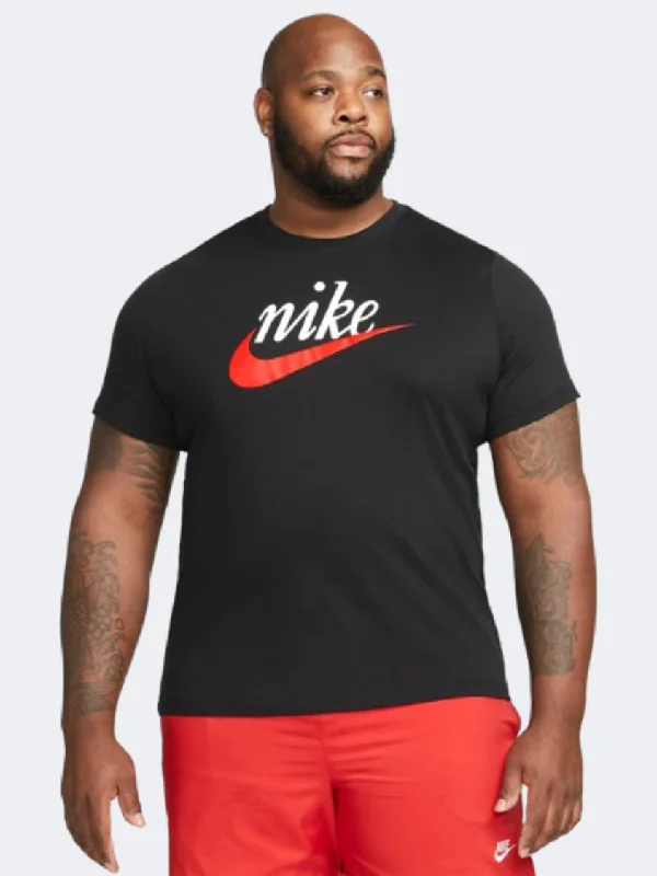 T-Shirt For Workwear-Nike Futura 2 Men Lifestyle T-Shirt Black/White/Red