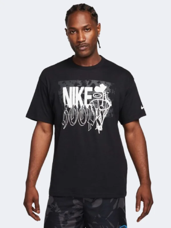 T-Shirt For Spring-Nike Max 90 Exp 2 Men Basketball T-Shirt Black/White