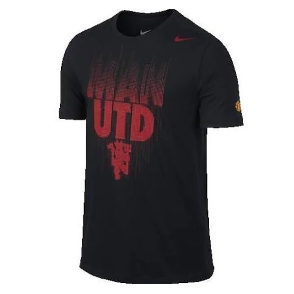 T-Shirt With Acid Wash-Nike Men's Manchester United Core Plus Tee Black