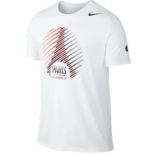 T-Shirt For Summer-Nike Men's Paris Saint-Germain Core Plus Tee White