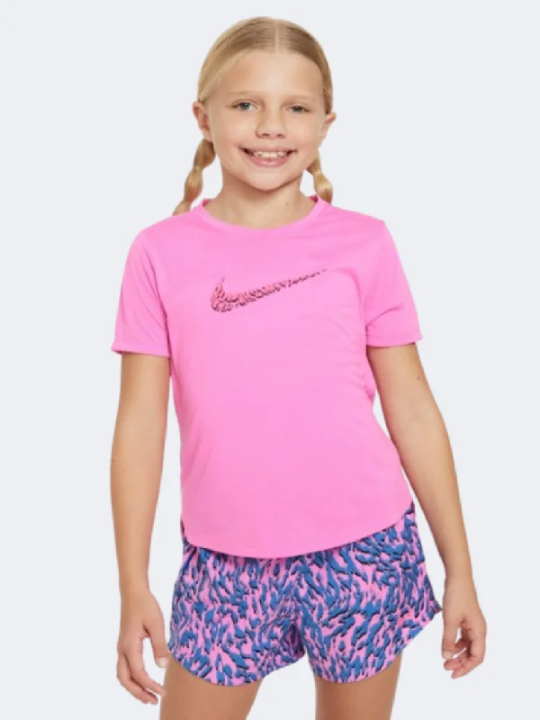 T-Shirt With Raglan Sleeves-Nike One Girls Lifestyle T-Shirt Playful Pink