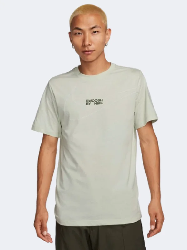 T-Shirt With Round Neck-Nike Sportswear Big Swoosh Men Lifestyle T-Shirt Sea Glass