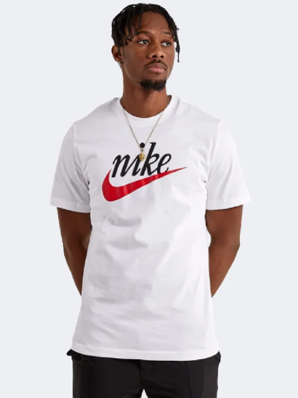 T-Shirt For Fishing Trips-Nike Sportswear Futura 2 Men Lifestyle T-Shirt White