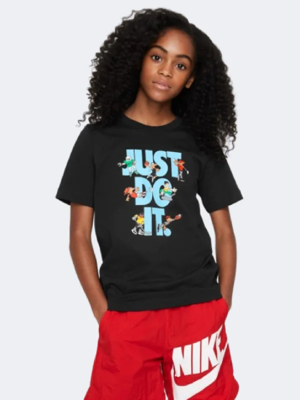 T-Shirt For Hiking-Nike Sportswear Jdi Boys Lifestyle T-Shirt Black/Blue