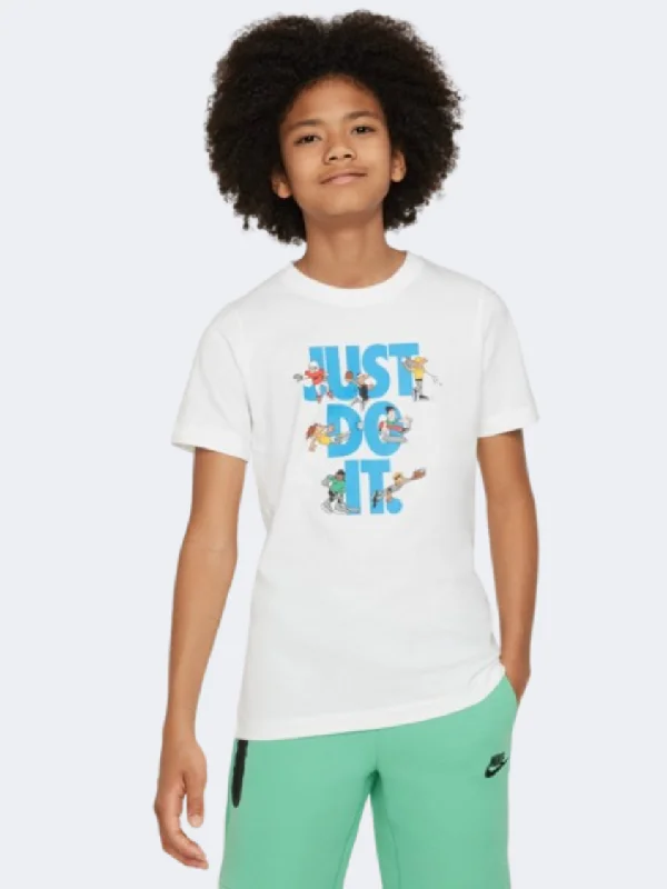 T-Shirt With Zipper-Nike Sportswear Jdi Multi Boys Lifestyle T-Shirt White/Blue