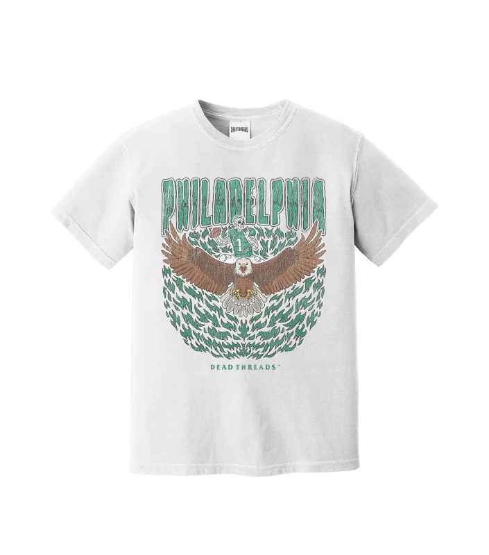 T-Shirt With Vintage Wash-PHILADELPHIA FOOTBALL