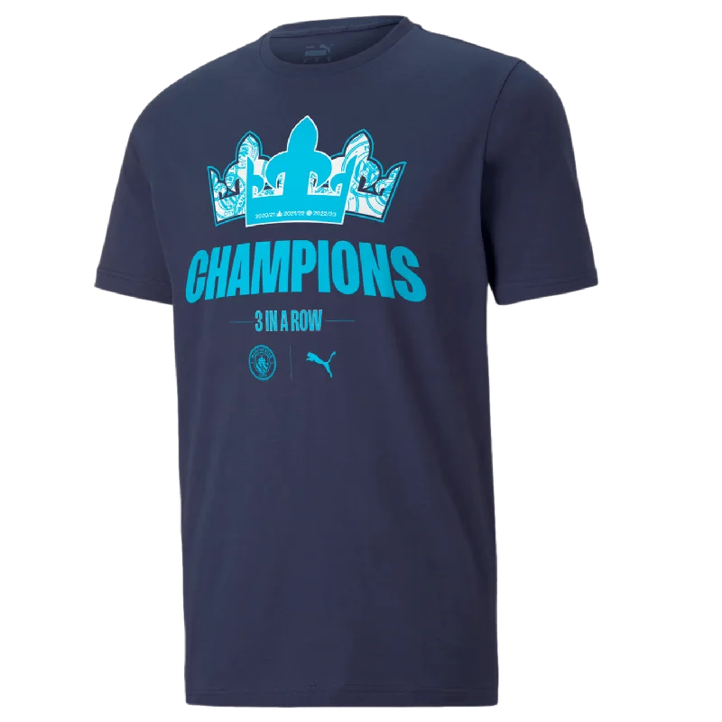 T-Shirt For Tall Men-Puma Manchester City 22/23 Premier League Winners Tee