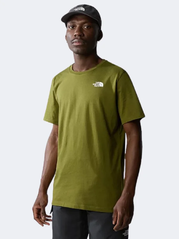 T-Shirt With Short Sleeves-The North Face Fondation Mountain Lines Graphic Men Hiking T-Shirt Forest Olive