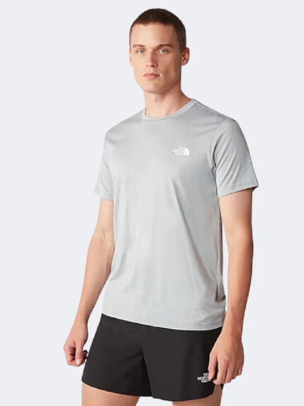 T-Shirt For School Uniforms-The North Face Reaxion Redbox Men Hiking T-Shirt Mid Grey Heather