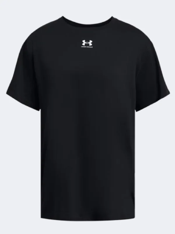 T-Shirt For Golf-Under Armour Essential Oversize Women Lifestyle T-Shirt Black/White