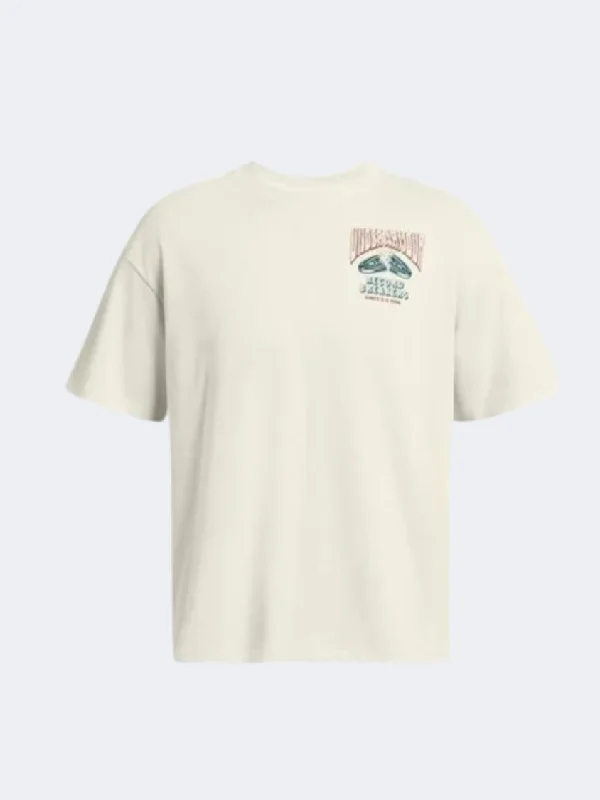 T-Shirt For Road Trips-Under Armour Heavyweight Record Breakers Men Lifestyle T-Shirt Silt/Hydro Teal