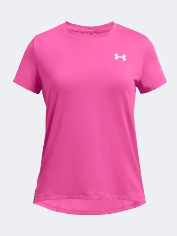 T-Shirt For Hip-Hop Style-Under Armour Knockout Girls Training T-Shirt Pink/White