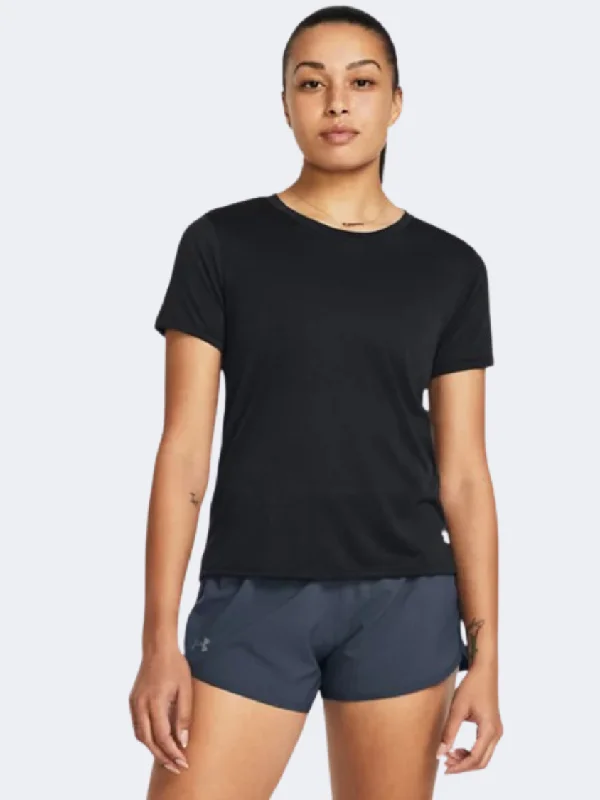 T-Shirt For Soccer-Under Armour Launch Splatter Women Running T-Shirt Black/Reflective