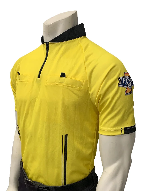 T-Shirt For Snowboarding-USA900IN-YW "PERFORMANCE MESH" "IHSAA" Yellow Short Sleeve Soccer Shirt (3 Options Available)