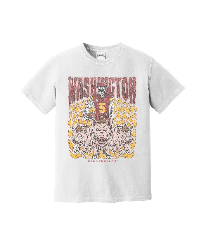 T-Shirt With V-Neck-WASHINGTON FOOTBALL