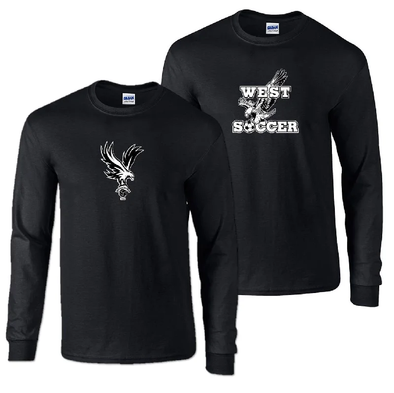 T-Shirt With Anime Designs-West Anchorage HS Long Sleeve Tee [Black]