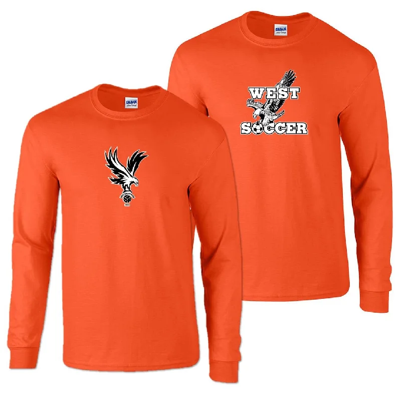 T-Shirt With Cartoon Characters-West Anchorage HS Long Sleeve Tee [Orange]